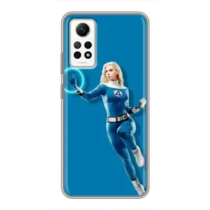 Чехол с принтом Фантастическая четверка для Xiaomi Redmi Note 12 Pro (4g) (Сью Сторм полет)