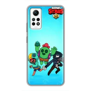Чехлы Brawl Stars для Xiaomi Redmi Note 12 Pro (4g) (AlphaPrint) (Тріо героїв)