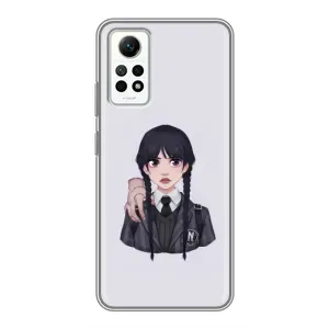Чехлы Венсдей на Xiaomi Redmi Note 12 Pro (4g) Уэнсдей (AlphaPrint) (Уэнздей и Вещь)