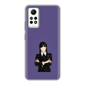 Чехлы Венсдей на Xiaomi Redmi Note 12 Pro (4g) Уэнсдей (AlphaPrint) (Уэнздей в черном)