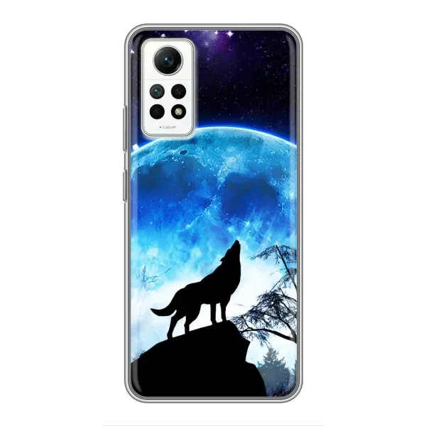 Чохол з принтом «Вовк на місяць» для Xiaomi Redmi Note 12 Pro (4g)