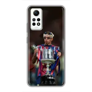 Чехол с футболистом Ламин Ямаль Xiaomi Redmi Note 12 Pro (4g) (Ямаль с кубком)