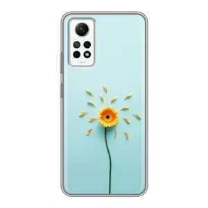 Чехлы с Цветами для Xiaomi Redmi Note 12 Pro (4g) (VPrint) (Желтый цветок)