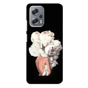 Чехлы (ART) Цветы на Xiaomi Redmi Note 12 Pro Plus (VPrint) (Белые цветы)