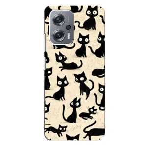 Чохол з малюнком кіт на Xiaomi Redmi Note 12 Pro Plus (Чорні коти)