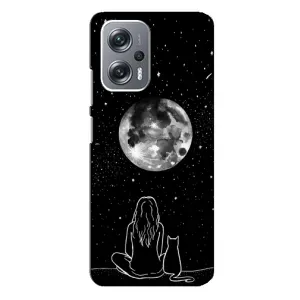 Чохол з малюнком кіт на Xiaomi Redmi Note 12 Pro Plus (Дівчина з котом)