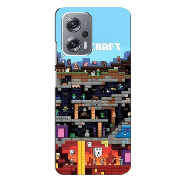 Чохол з принтом «фон Minecraft» для Xiaomi Redmi Note 12 Pro Plus