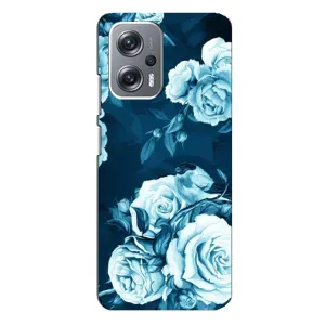 Чехлы (ART) Цветы на Xiaomi Redmi Note 12 Pro Plus (VPrint) (Голубые Бутоны)
