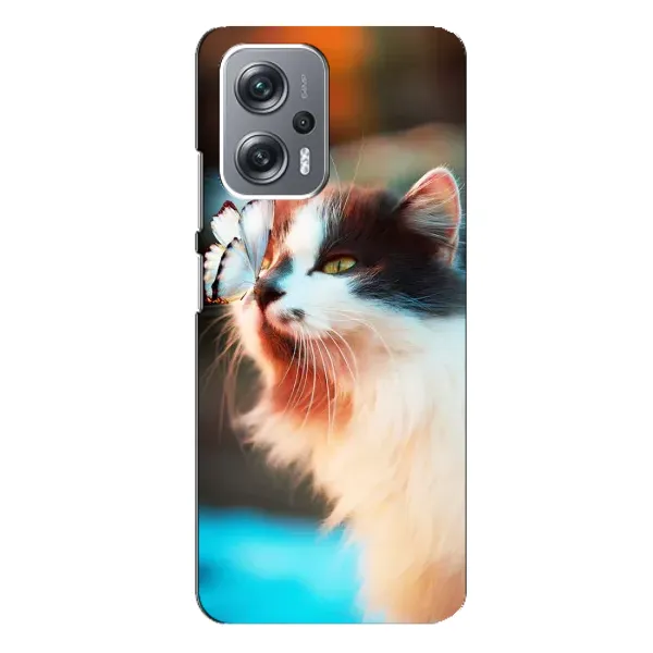 Чехол с принтом «Котик с бабочкой» для Xiaomi Redmi Note 12 Pro Plus