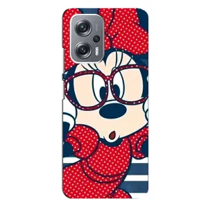 Эксклюзивный чехол для Xiaomi Redmi Note 12 Pro Plus (AlphaPrint - Мультяшные) (Маус в очках)