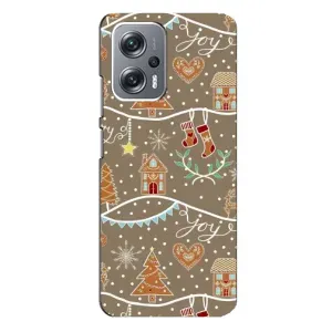 Новорічні, Святкові Чохли для Xiaomi Redmi Note 12 Pro Plus - 2024 год (Новорічні пряники)