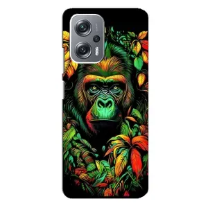Чохол з Мавпами Xiaomi Redmi Note 12 Pro Plus - (AlphaPrint) (Мавпа в квітах)