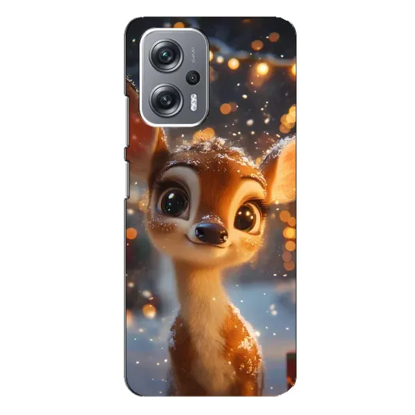 Чохол з принтом «Оленятко серед гірлянд» для Xiaomi Redmi Note 12 Pro Plus