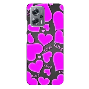 Чехлы для любимой на Сяомі Редмі Нот 12 Про Плюс (VPrint) (Pink hearts)
