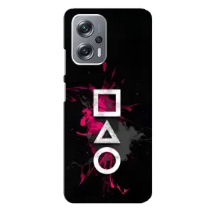 Чохол Гра в кальмара для Xiaomi Redmi Note 12 Pro Plus (Символи Гра кальмара)