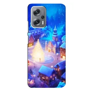 Рождественские Чехлы для Xiaomi Redmi Note 12 Pro Plus (VPrint) (Рождественский город)