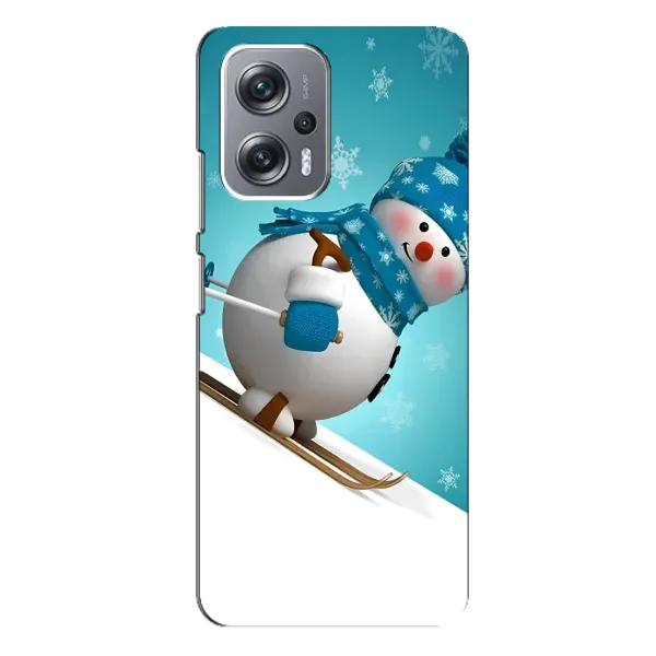 Чехол с принтом «Снеговик на лыжах» для Xiaomi Redmi Note 12 Pro Plus