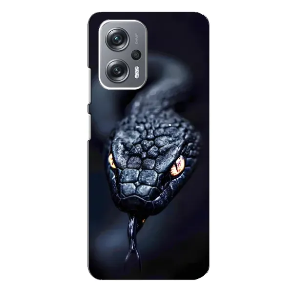 Чохол з принтом «Чорна змія» для Xiaomi Redmi Note 12 Pro Plus