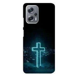 Чехол для Xiaomi Redmi Note 12 Pro (5g) (AlphaPrint) - (Христианские) (Крест и город)