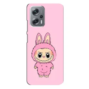 Чохол з Лабубу на Xiaomi Redmi Note 12 Pro (5g) (Рожевий Лабубу)