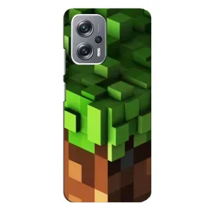 Чехол Майнкрафт на Xiaomi Redmi Note 12 Pro (5g) (AlphaPrint) Minecraft (текстура Майнкрафт)
