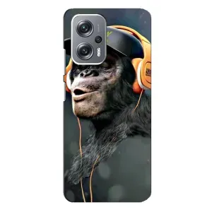 Чохол з Мавпами Xiaomi Redmi Note 12 Pro (5g) - (AlphaPrint) (В навушниках)