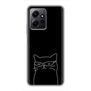 Чохол з принтом «Байдужий кіт» для Xiaomi Redmi Note 12