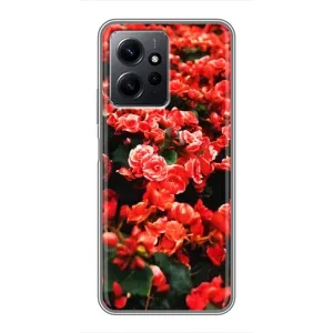 Чехлы с Цветами для Xiaomi Redmi Note 12 (VPrint) (Цветы красные)