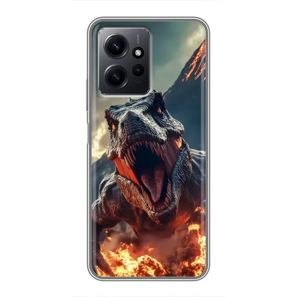 Чехол с принтом «Огненный динозавр» для Xiaomi Redmi Note 12 Чехол с принтом «Огненный динозавр» для Xiaomi Redmi Note 12