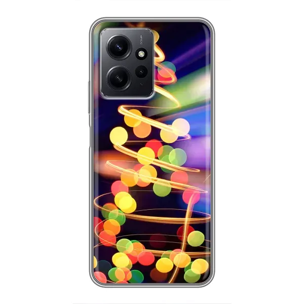 Чехол с принтом «Елка с гирлянд» для Xiaomi Redmi Note 12