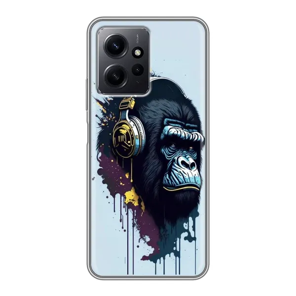 Чехол с принтом «Горилла в наушниках» для Xiaomi Redmi Note 12 Чехол с принтом «Горилла в наушниках» для Xiaomi Redmi Note 12