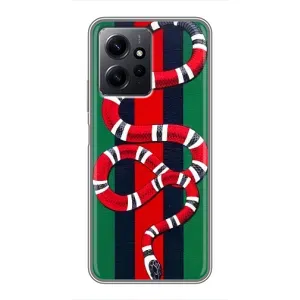 Чехлы ГУЧЧИ для Редми Ноут 12 (AlphaPrint) (Gucci змия)