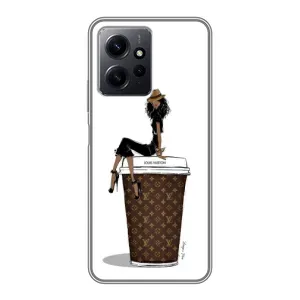 Чехлы Луи Витон для Xiaomi Redmi Note 12 (AlphaPrint - LOUIS VUITTON) (кофе LOUIS VUITTON)