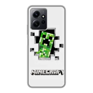 Чохол Майнкрафт на Xiaomi Redmi Note 12 (AlphaPrint) Minecraft (кріпер Майнкрафт)