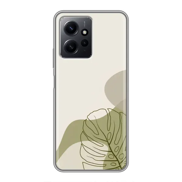 Чехол с принтом «Зеленая монстера дизайн» для Xiaomi Redmi Note 12