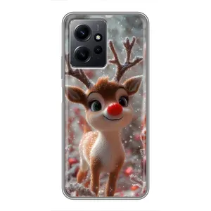 Яркий чехол для Xiaomi Redmi Note 12 с Зимними Оленятами