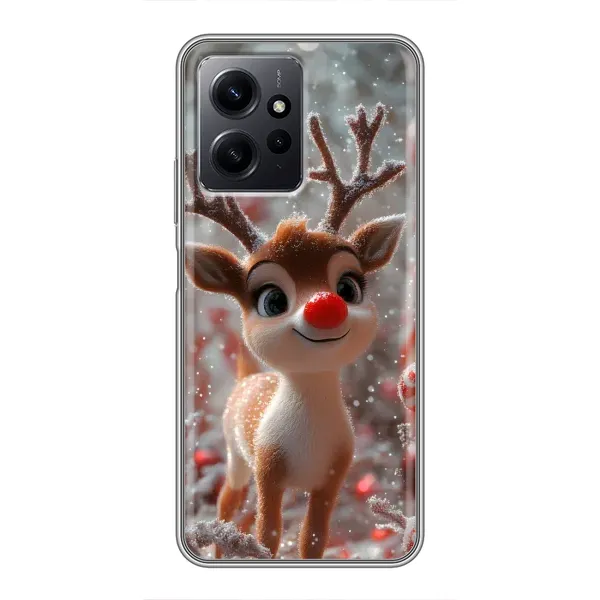 Чехол с принтом «Олень с носом» для Xiaomi Redmi Note 12
