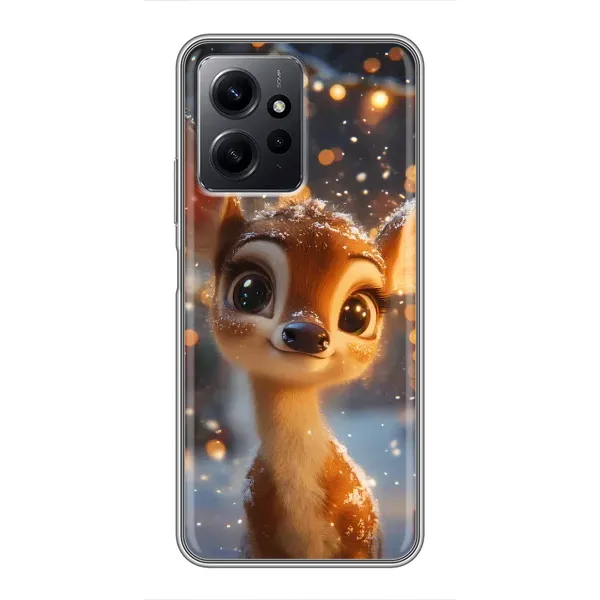 Чехол с принтом «Олененок среди гирлянд» для Xiaomi Redmi Note 12