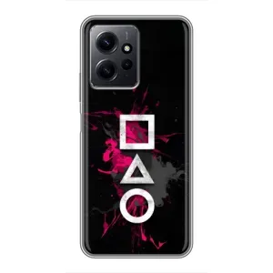 Чохол Гра в кальмара для Xiaomi Redmi Note 12 (Символи Гра кальмара)