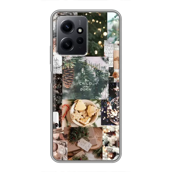 Чехол с принтом «Рождественский коллаж» для Xiaomi Redmi Note 12