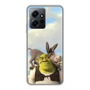 Чохол з мультфільмом Шрек на Xiaomi Redmi Note 12 (Шрек та Осел)