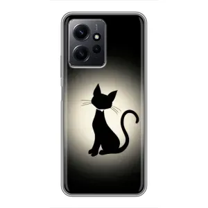 Чохол з принтом «Силует котика» для Xiaomi Redmi Note 12