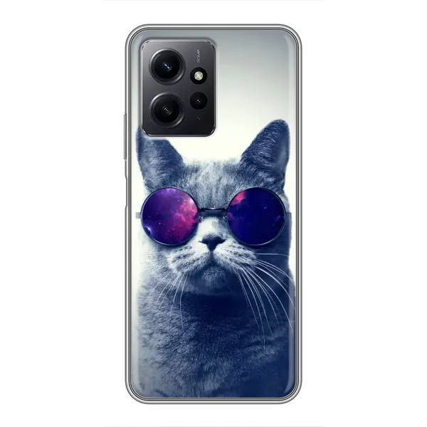 Чохол з принтом «Стильний кіт» для Xiaomi Redmi Note 12