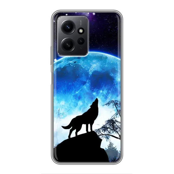 Чохол з принтом «Вовк на місяць» для Xiaomi Redmi Note 12 Чохол з принтом «Вовк на місяць» для Xiaomi Redmi Note 12