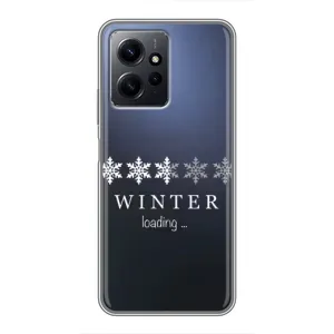 Зимние Чехлы для Редми Ноут 12 - прозрачный фон (Winter loading)