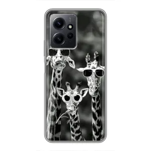 Чохол з принтом «Жирафи в окулярах» для Xiaomi Redmi Note 12