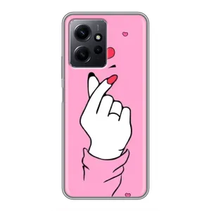 Чохол з принтом для Xiaomi Redmi Note 12 (AlphaPrint - Знак сердечка)