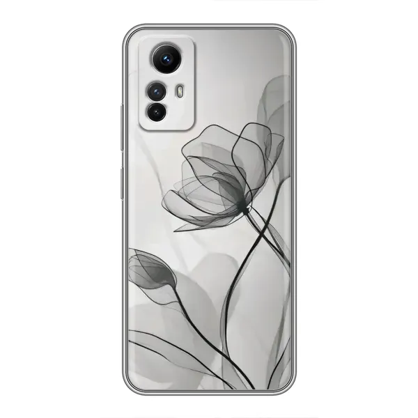 Чохол з принтом «Чорні квіти» для Xiaomi Redmi Note 12s Чохол з принтом «Чорні квіти» для Xiaomi Redmi Note 12s
