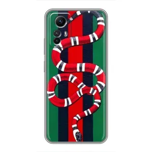 Чехлы ГУЧЧИ для Редми Ноут 12с (AlphaPrint) (Gucci змия)