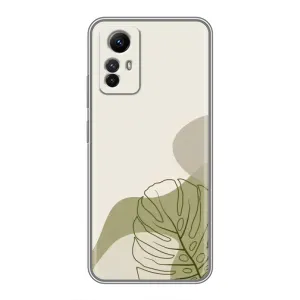 Силконовий чохол з принтом в квітах на Xiaomi Redmi Note 12s (Зелена монстера дизайн)